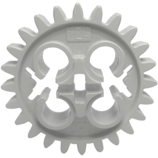 Lego ozubené kolo 24 zubů, světle šedá (x187 LIGHT GRAY)